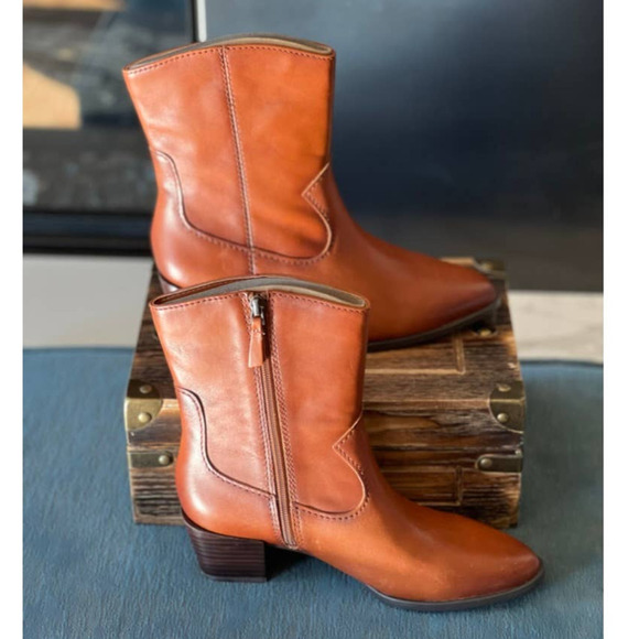 Naturalizer Gaby Mid-Calf Booties in Cider Spice Leather - Picture 6 of 11